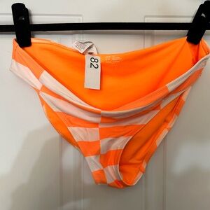 Aerie Orange and White Bikini Bottom